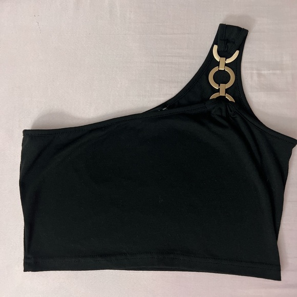 O-Ring One-Shoulder Crop Top S - Picture 1 of 3